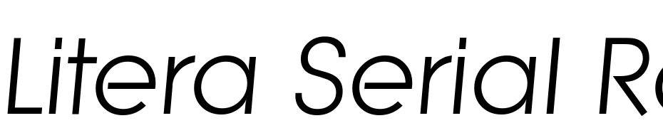 Litera Serial Regular Italic DB cкачати шрифт безкоштовно
